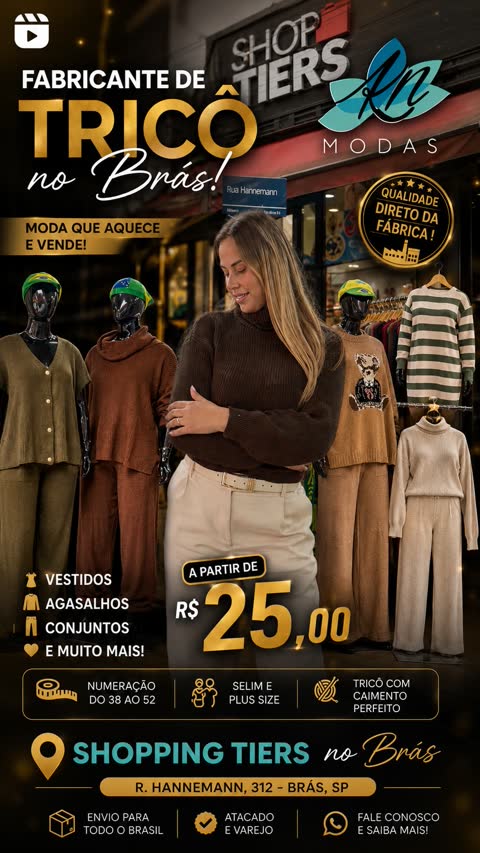 Fabricante de tricô no Brás